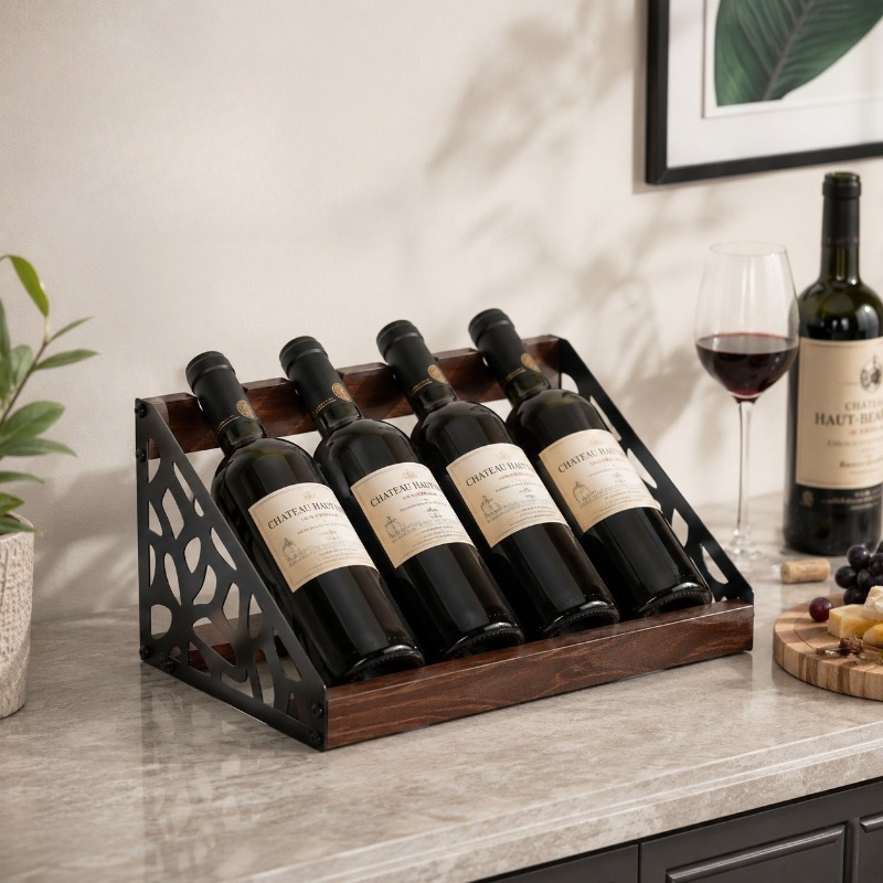Home Bar Shelf - Rak Anggur Kayu untuk Bar Rumah,