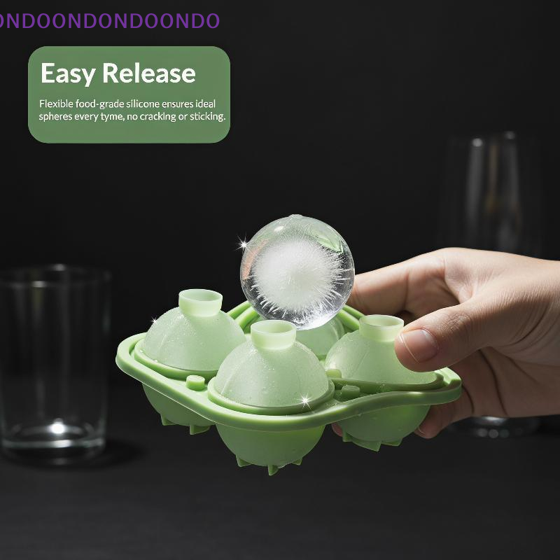 Ice Mold Sphere - Cetakan Es Silikon 4 Lubang Besar
