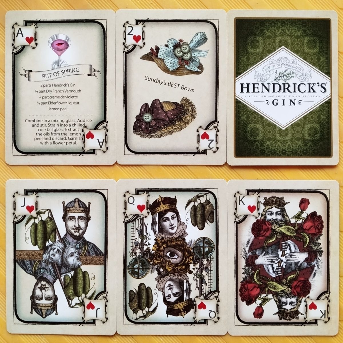 Cocktail Recipe Book - Dek Kartu Remi Hendrick's Gin 9*6cm