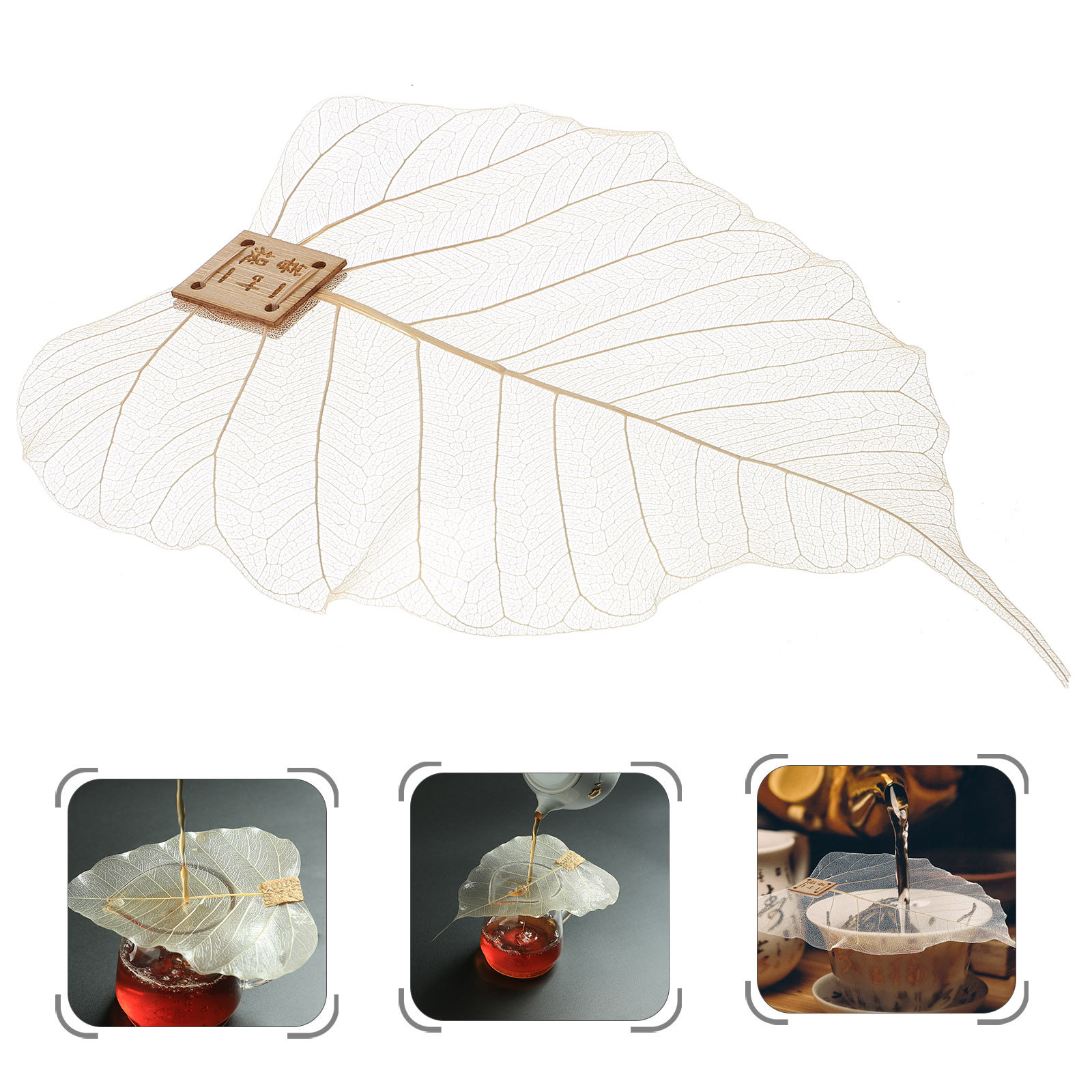 Home Bar Supplies - Saringan Filter Bentuk Daun Jaring Halus