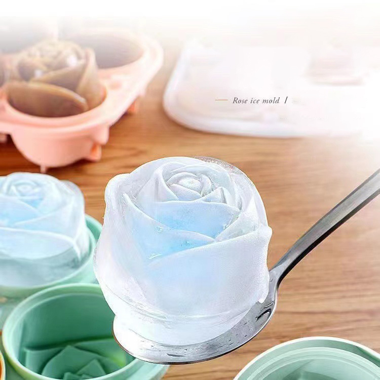Ice Mold Sphere - Cetakan es mawar 3D 4 lubang