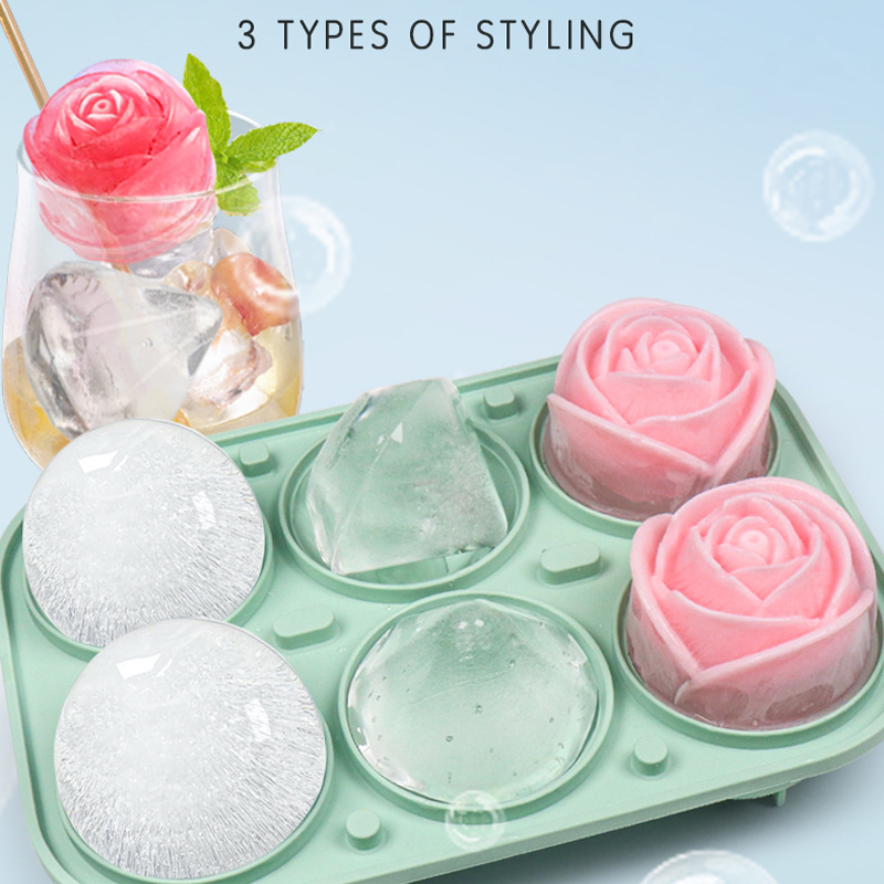 Ice Mold Sphere - Cetakan es batu bulat berlian mawar