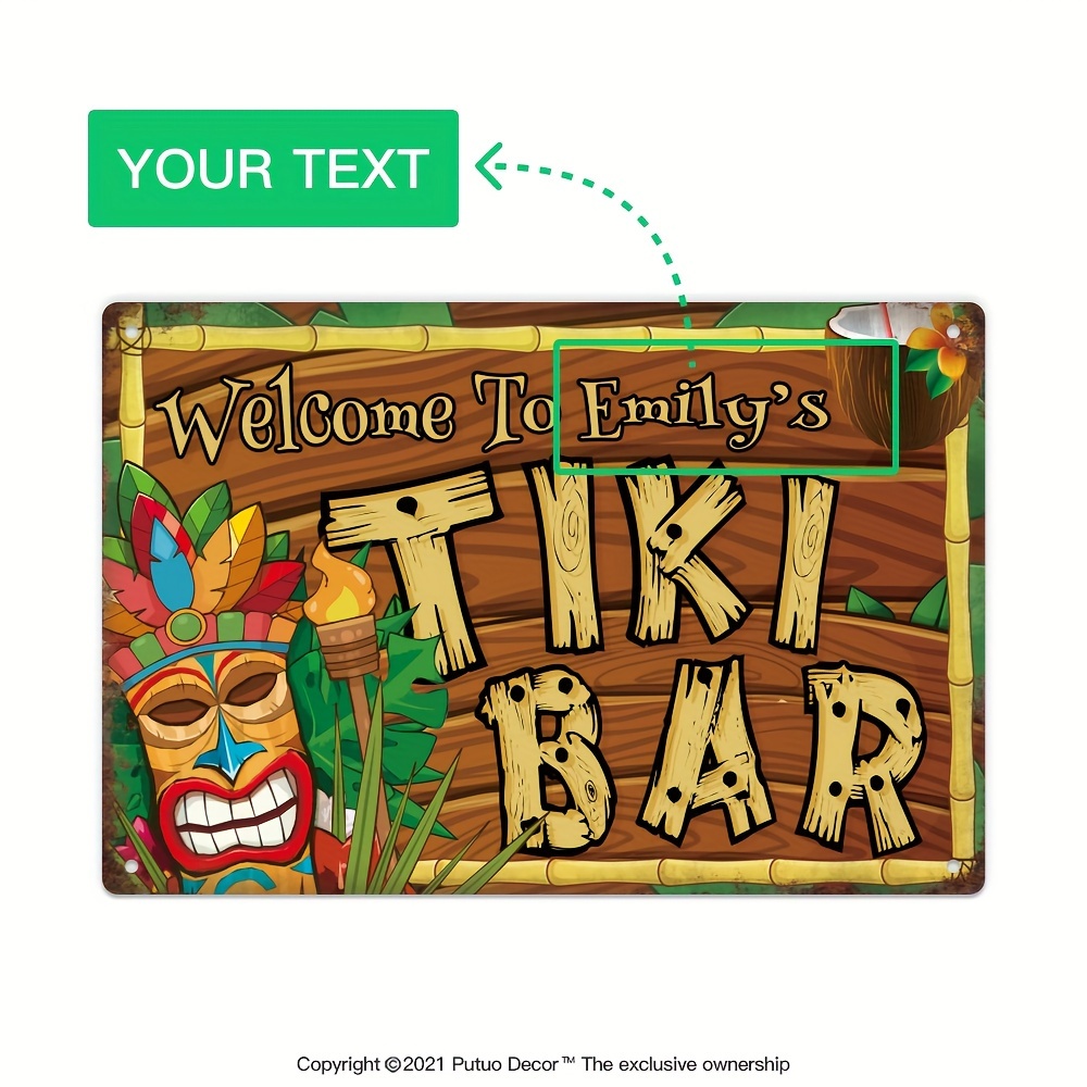 Home Bar And Restaurant - Papan Tanda Bar Tiki Dekorasi Kustom,