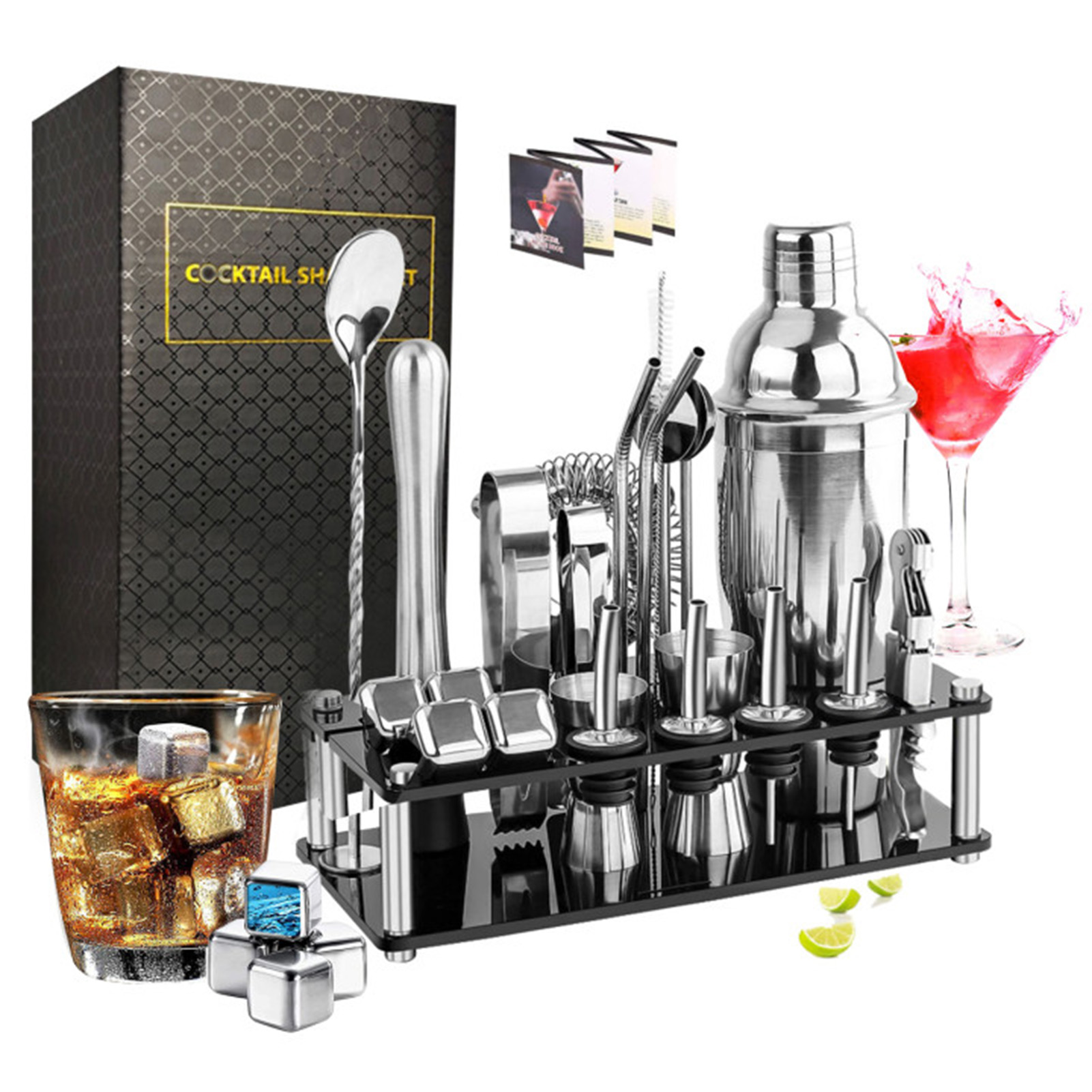 Cocktail Recipe Book - Set Pembuat Koktail Pengocok Alat Bar