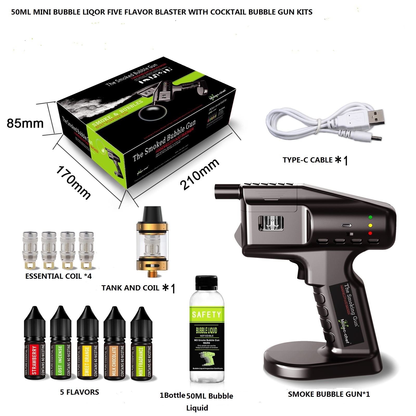 Kit pistol koktail Blaster ras - Smoking Gun Kit ulasan dan harga