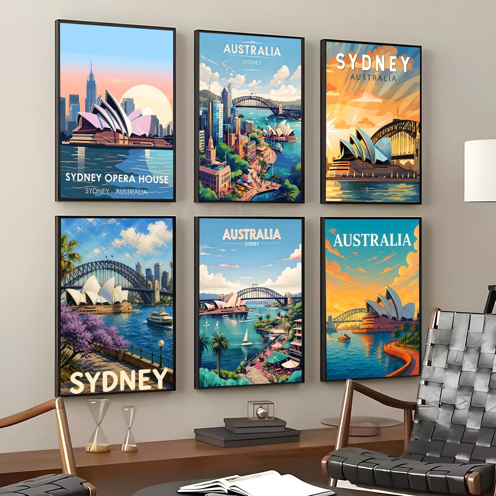 Poster Seni Perjalanan Art Syd - Home Bar Sydney ulasan dan harga