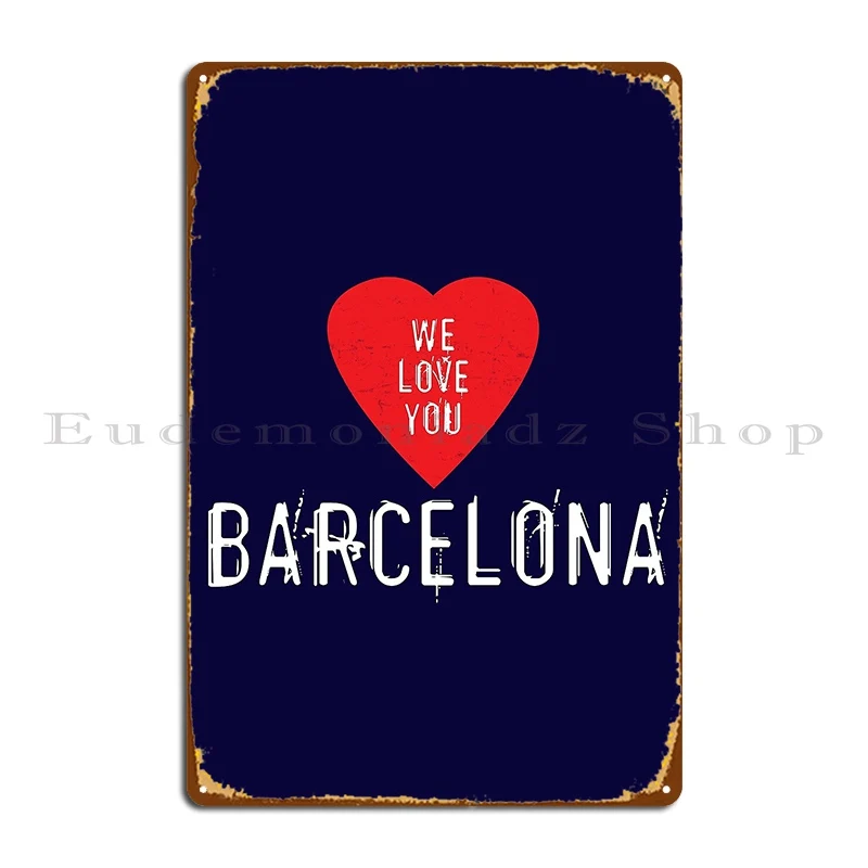 Poster Plakat Logam We Love Yo - Home Barcelona ulasan dan harga
