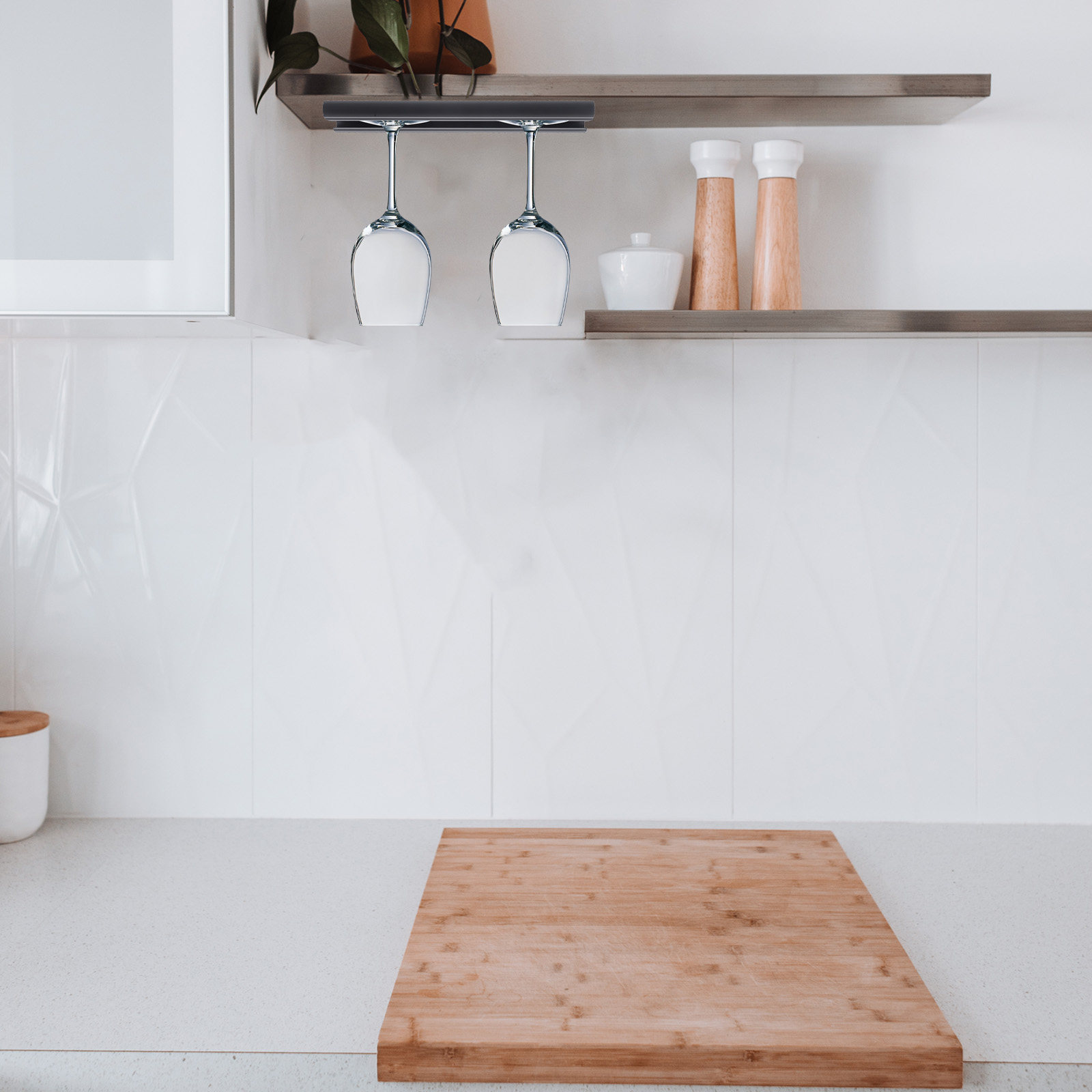 Rak Penyimpanan Gelas Anggur S - Home Bar Shelf ulasan dan harga