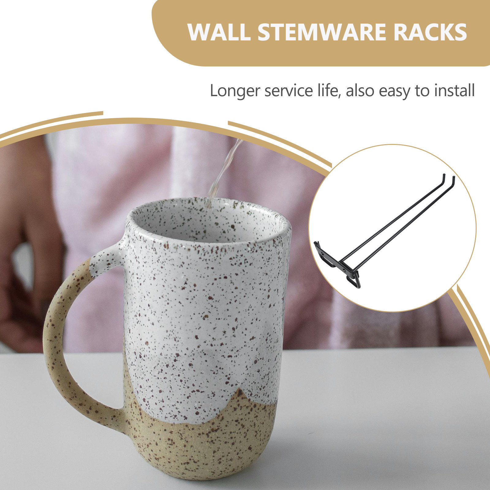 Rak Gelas Anggur Gantung Terba - Home Bar Shelf ulasan dan harga