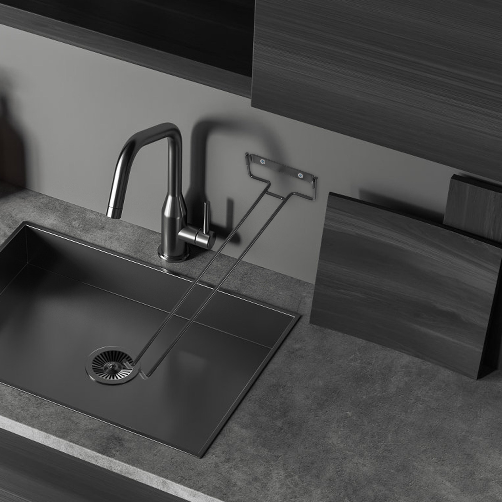Rak Gelas Anggur Gantung Terba - Home Bar Shelf ulasan dan harga