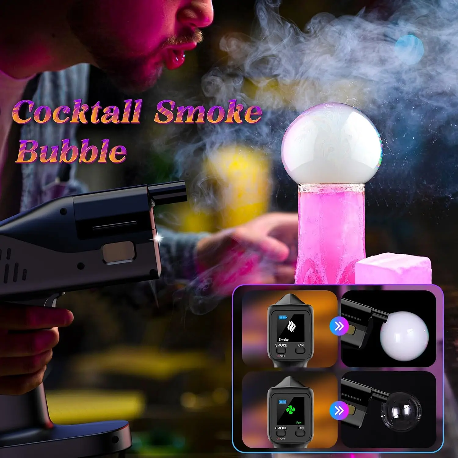 Kit Pistol Gelembung Asap Kokt - Smoking Gun Kit ulasan dan harga