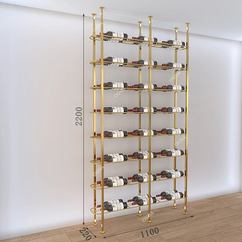 Rak Wine Dinding dari Besi/Alu - Home Bar Shelf ulasan dan harga